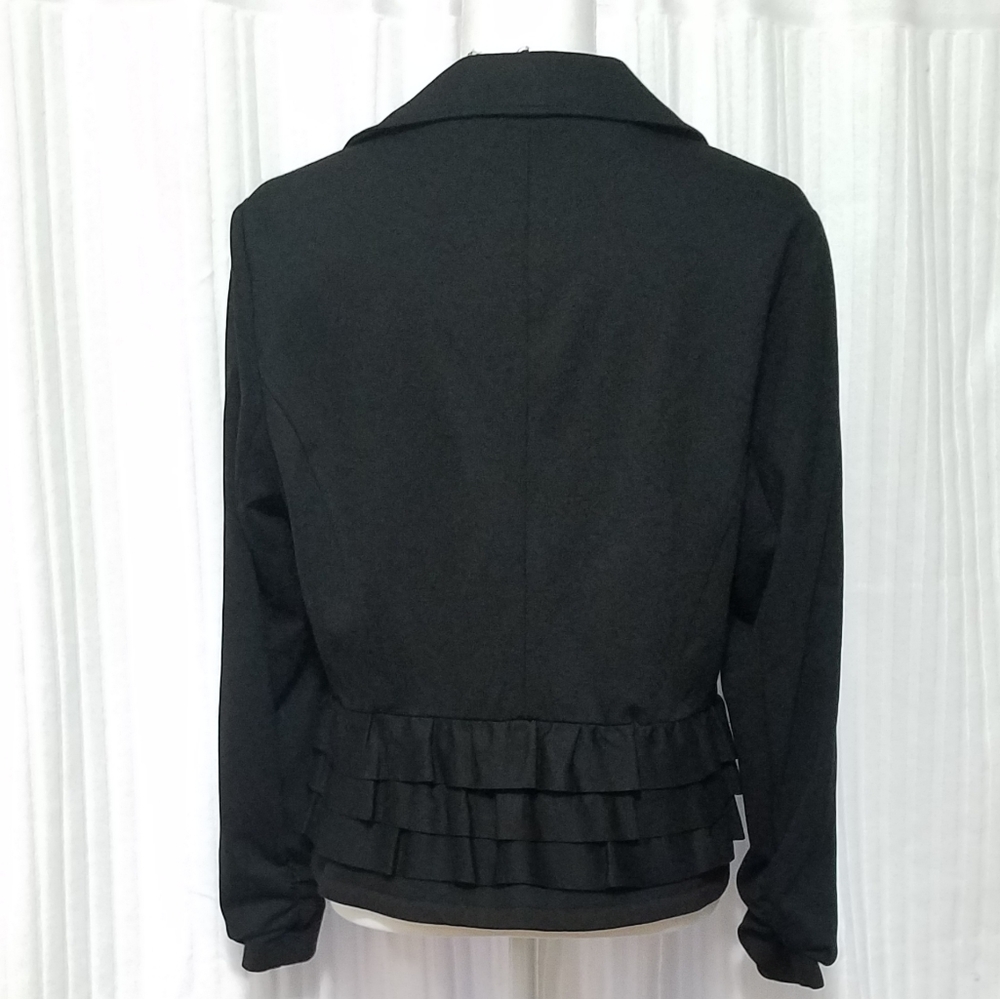 🎋I.N.C. Ruffled Hemline Ruched Sleeve Blazer - Picture 2 of 7
